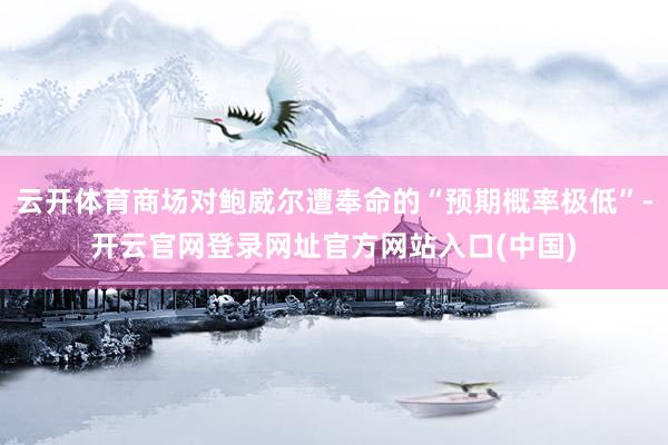 云开体育商场对鲍威尔遭奉命的“预期概率极低”-开云官网登录网址官方网站入口(中国)