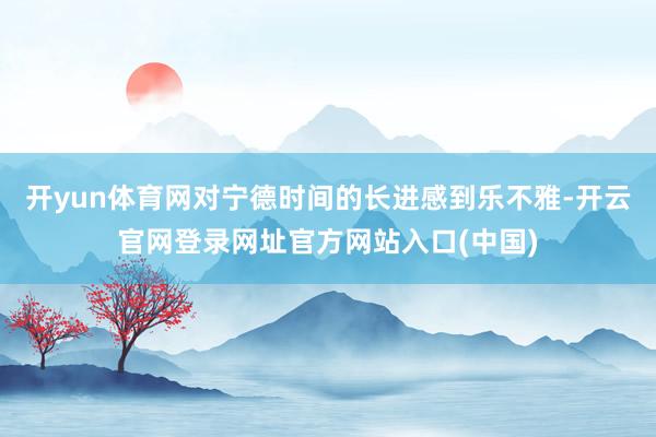 开yun体育网对宁德时间的长进感到乐不雅-开云官网登录网址官方网站入口(中国)