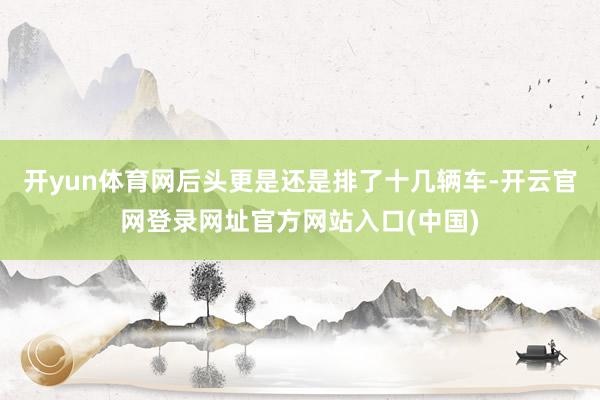 开yun体育网后头更是还是排了十几辆车-开云官网登录网址官方网站入口(中国)