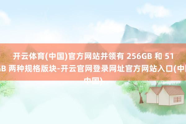 开云体育(中国)官方网站并领有 256GB 和 512GB 两种规格版块-开云官网登录网址官方网站入口(中国)